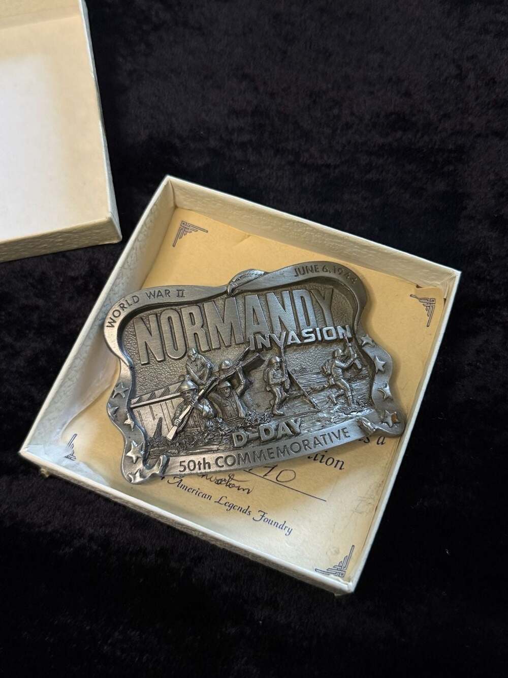 1994 Buckles of America World War II Normandy Invasion D-Day 50th Commemorative